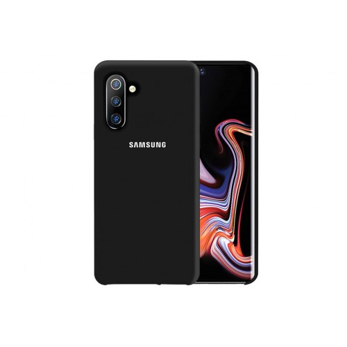 Чехол для Samsung Note 10 Silicone case Black