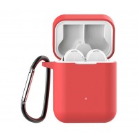Чехол для Redmi AirDots Pro Silicon case с карабином Red