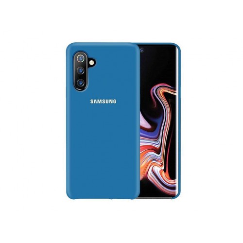 Чехол для Samsung Note 10 Silicone case Blue