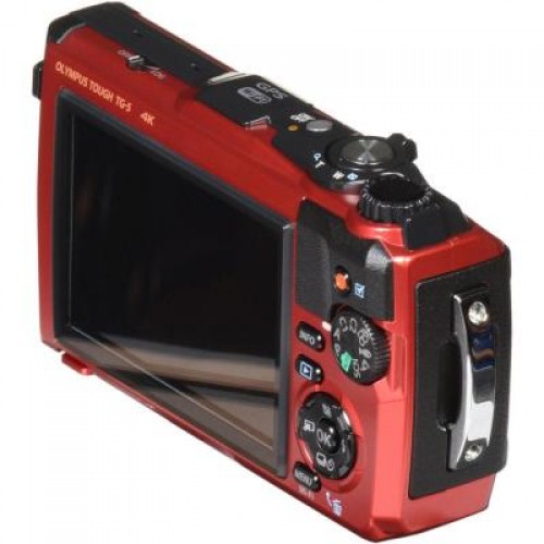 Фотоаппарат OLYMPUS TG-5 Red (Waterproof - 15m; GPS; 4K; Wi-Fi) + case (V104190RE010)