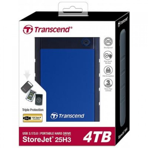 Внешний накопитель 2.5 4TB Transcend (TS4TSJ25H3B)