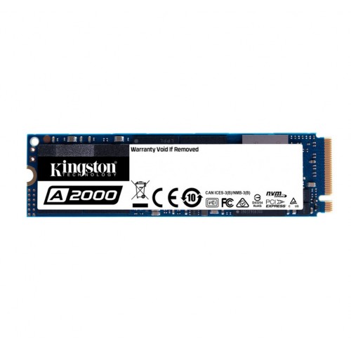 SSD накопитель 500GB Kingston A2000 M.2 2280 PCIe NVMe 3.0 x4 3D TLC (SA2000M8/500G)