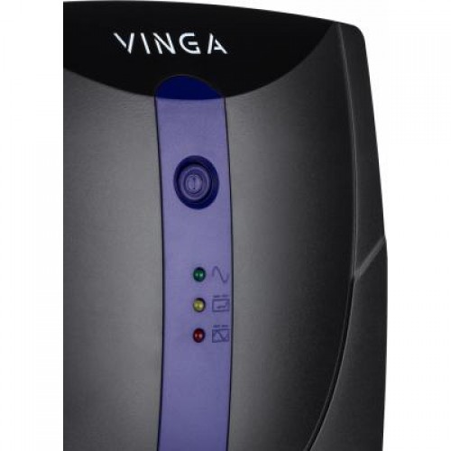 ИБП Vinga LED 600VA plastic case + with USB+RJ45 (VPE-600PU)