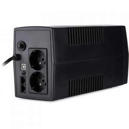 ИБП Vinga LED 600VA plastic case + with USB+RJ45 (VPE-600PU)