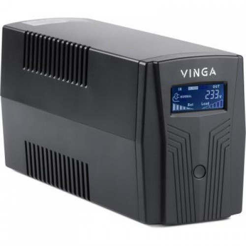 ИБП Vinga LCD 800VA plastic case with USB+RJ45 (VPC-800PU)