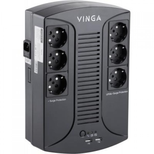 ИБП Vinga 600VA-PU, 2USB*5V /1A (VPP-600U)