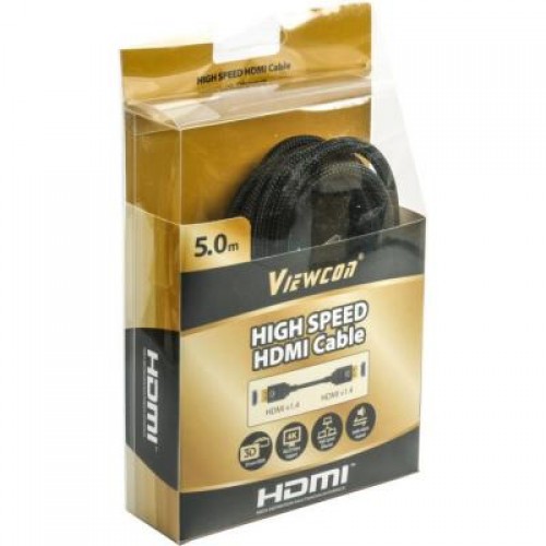 Кабель мультимедийный HDMI to HDMI 5.0m Viewcon (VC-HDMI-509-5m)