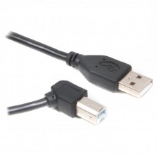 Кабель Cablexpert (CCP-USB2-AMBM90-10) USB2.0 A - USB В, угловой, 3 м, премиум, черный