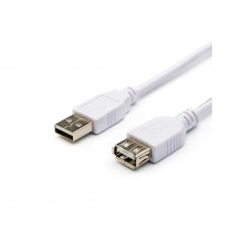 Кабель Atcom USB 2.0 AM-USB 2.0 AF 0,8 м (3788) White