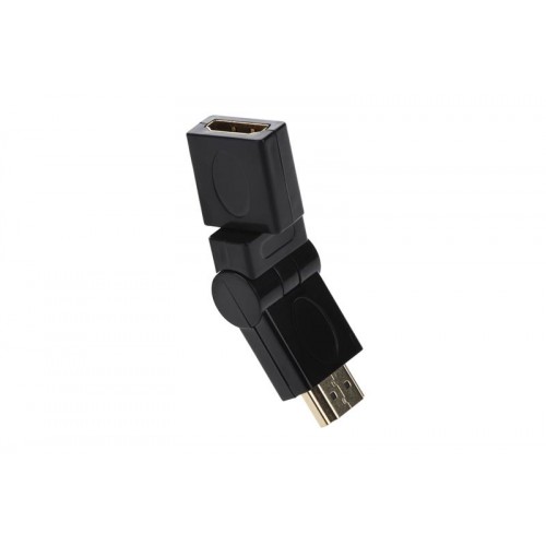Переходник 2E (2EW-1486), HDMI-HDMI, AM/AF, поворотный, черный