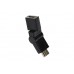 Переходник 2E (2EW-1486), HDMI-HDMI, AM/AF, поворотный, черный