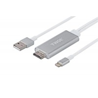 Кабель 2E Lightning - HDMI+USB A, Aluminum Shell, 2м Silver (2EW-2327) Кабель 2E Lightning - HDMI+USB A, Aluminum Shell, 2м Silver (2EW-2327)