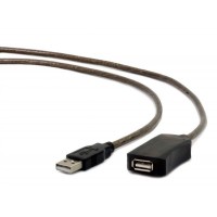 Кабель Cablexpert (UAE-01-15M) активный удлинитель USB, 15м, черный Кабель Cablexpert (UAE-01-15M) активный удлинитель USB, 15м, черный