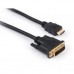 Кабель мультимедийный Vinga HDMI to DVI 24+1 5.0m (HDMIDVI01-5.0)