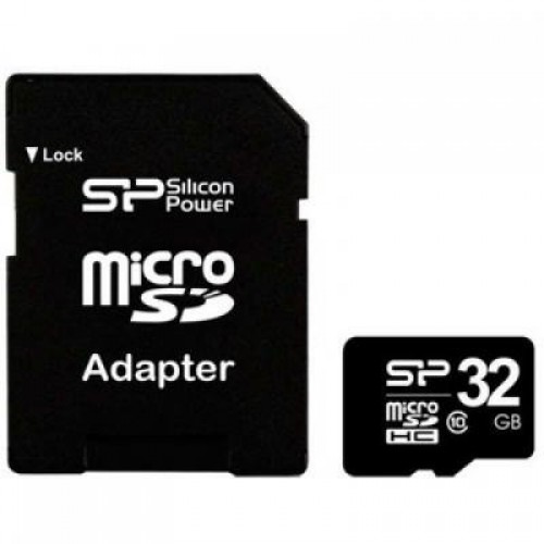 Карта памяти Silicon Power 32Gb microSDHC class 10 (SP032GBSTH010V10SP)