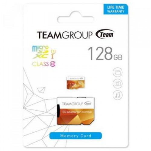 Карта памяти TEAM 128GB microSDXC class 10 UHS-I (TCUSDX128GUHS42)