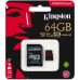 Карта памяти Kingston 64GB microSDXC class 10 UHS-I U3 (SDCR/64GB)