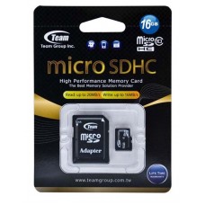 Карта памяти MicroSDHC 16GB Class 10 Team + SD-adapter (TUSDH16GCL1003)