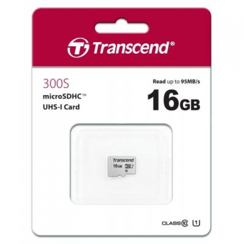 Карта памяти Transcend 16GB microSDHC class 10 UHS-I U1 (TS16GUSD300S)