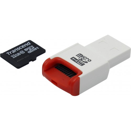 Карта памяти Transcend 32 GB microSDHC class 10 + P3 Card Reader TS32GUSDHC10-P3