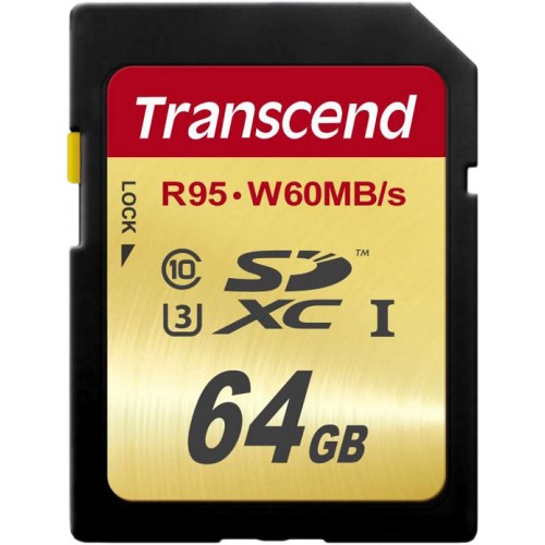 Карта памяти Transcend 64 GB SDXC UHS-I U3 TS64GSDU3