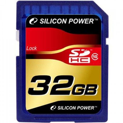 Карта памяти Silicon Power 32Gb SDHC class 10 (SP032GBSDH010V10)