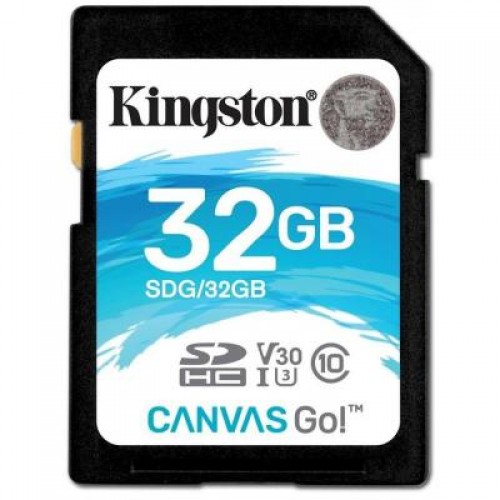 Карта памяти Kingston 32GB SDHC class 10 UHS-I U3 Canvas Go (SDG/32GB)