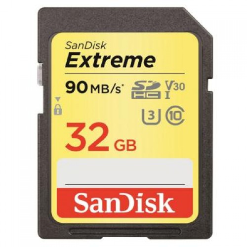 Карта памяти SanDisk 32GB SDHC class 10 UHS-I U3 4K Extreme (SDSDXVE-032G-GNCIN)