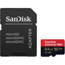 Карта памяти SanDisk 64GB microSDXC class 10 UHS-I U3 Extreme Pro V30 (SDSQXCY-064G-GN6MA)