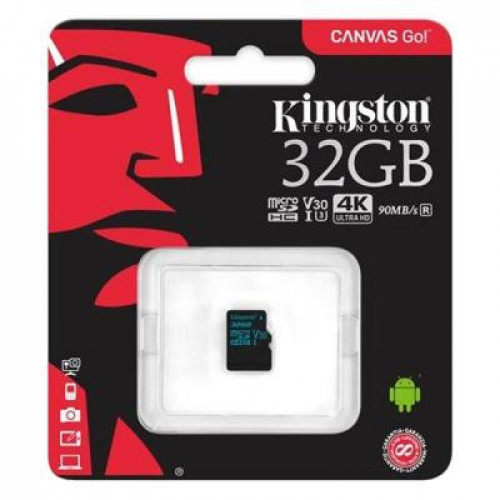 Карта памяти Kingston 32GB microSDHC class 10 UHS-I U3 Canvas Go (SDCG2/32GBSP)