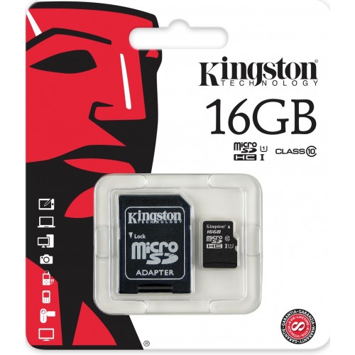 Карта памяти Kingston 16 GB microSDHC class 10 Mobility Kit MBLY10G2/16GB