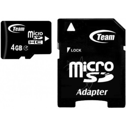 Карта памяти TEAM 4 GB microSDHC Class 4 TUSDH4GCL402