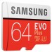 Карта памяти Samsung 64GB microSD class 10 EVO PLUS UHS-I (MB-MC64GA/RU)