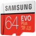 Карта памяти Samsung 64GB microSD class 10 EVO PLUS UHS-I (MB-MC64GA/RU)