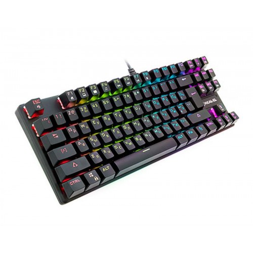 Клавиатура REAL-EL M28 RGB TKL USB черный UAH