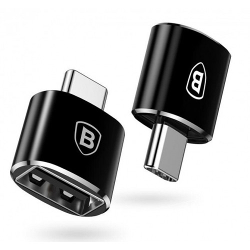 Адаптер USB Type-C Baseus USB Female To Type-C Male Adapter Converter Black (CATOTG-01)