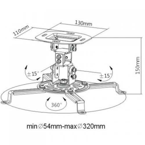 Кронштейн для проектора BRATECK PRB-18F