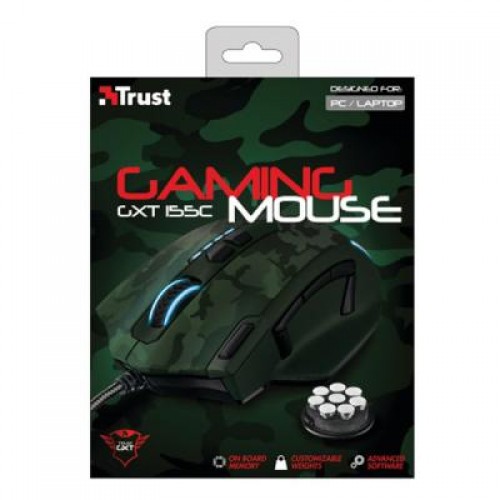 Мышь Trust GXT 155C Gaming Mouse - green camouflage (20853)