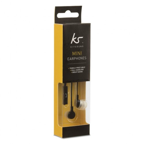 Наушники KitSound KS Mini In-Ear Headphones with In-Line Mic Black (KSMINIBK)