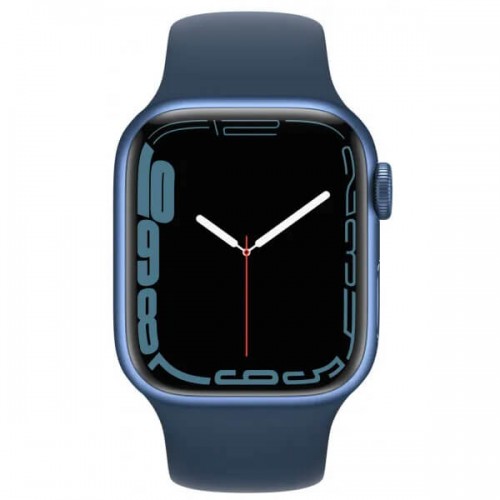 Apple Watch Series 7 45mm Blue Aluminum Case with Abyss Blue Sport Band MKN83