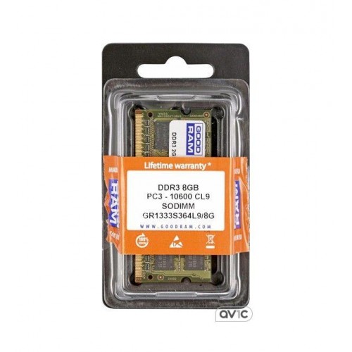 Модуль SO-DIMM 8Gb DDR3 1333 Goodram (GR1333S364L9/8G)