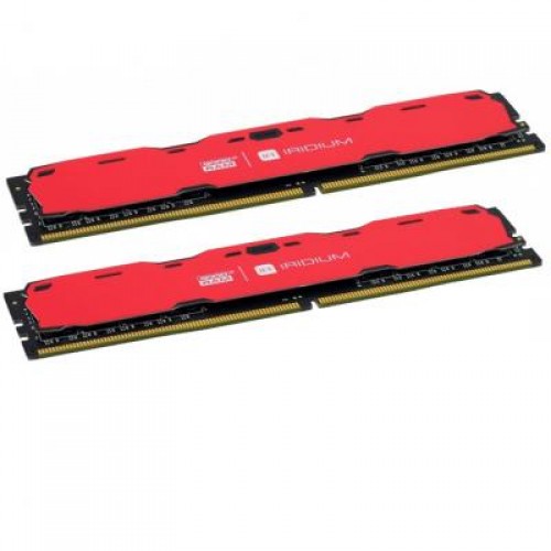 Модуль DDR4 16GB (2x8GB) 2400 MHz Iridium Red GOODRAM (IR-R2400D464L15S/16GDC)