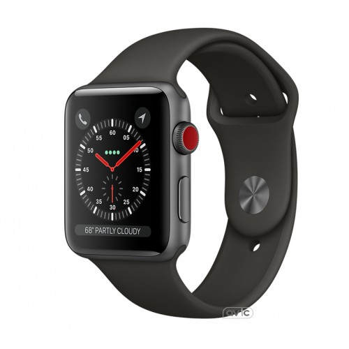 Apple Watch Series 3 (GPS + Cellular) 38mm Space Gray Aluminum w. Gray Sport B. (MR2W2)