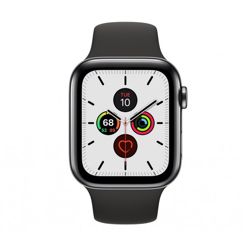 Apple Watch Series 5 LTE 44mm Space Black Steel w. Black b.- Space Black Steel (MWW72/MWWK2)