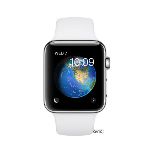 Apple Watch Series 2 38mm Stainless Steel Case with White Sport Band (MNP42)