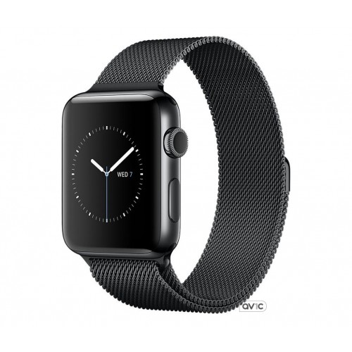 Apple Watch Series 2 42mm Space Black Stainless Steel Case with Space Black Milanese Loop (MNQ12) (Open Box)