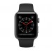 Apple Watch Series 3 (GPS + Cellular) 38mm Space Gray Aluminum w. Black Sport B. (MQJP2)
