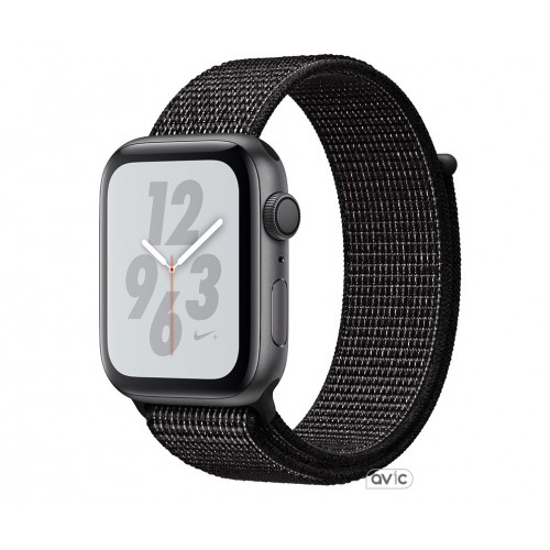 Apple Watch Nike+ Series 4 (GPS+Cellular) 40mm Space Gray Aluminum Case with Black Nike Sport Loop (MTXH2)