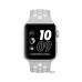 Apple Watch Nike+ Series 2 42mm Silver Aluminum Case with Flat Silver/White Nike Sport Band (MNNT2)