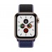 Apple Watch Series 5 (GPS+CELLULAR) 44mm Gold Stainless Steel Case with Sport Loop Midnight Blue